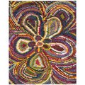 Flowers First 8 x 10 ft. Fiesta Shag Power Loomed Rug, Multi Color - Large Rectangle FL1860174